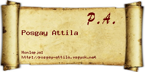 Posgay Attila névjegykártya