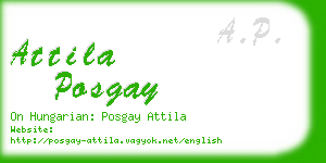 attila posgay business card